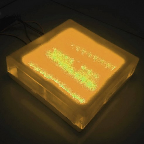 Светодиодная брусчатка Люмбрус LED City 200x200 мм жёлтая IP68