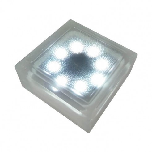 Светодиодная брусчатка Люмбрус LED Solar на солнечных батареях 100x100 мм белая IP68