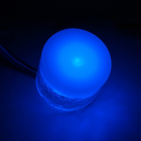 Грунтовый светильник Люмбрус LED Spot круглый 50 мм синий IP68