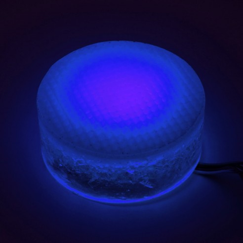 Грунтовый светильник Люмбрус LED Spot круглый 80 мм синий IP68