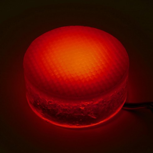 Грунтовый светильник Люмбрус LED Spot круглый 80 мм красный IP68