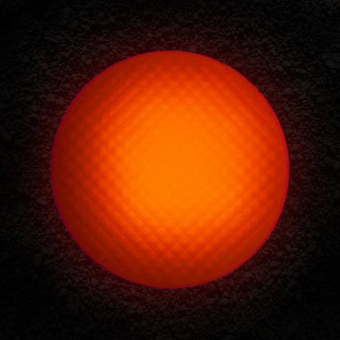Грунтовый светильник Люмбрус LED Spot круглый 100 мм красный IP68