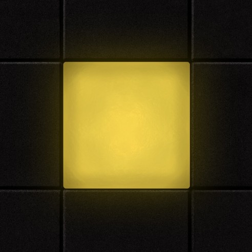 Светодиодная брусчатка Люмбрус LED Stone 100x100 мм жёлтая IP68