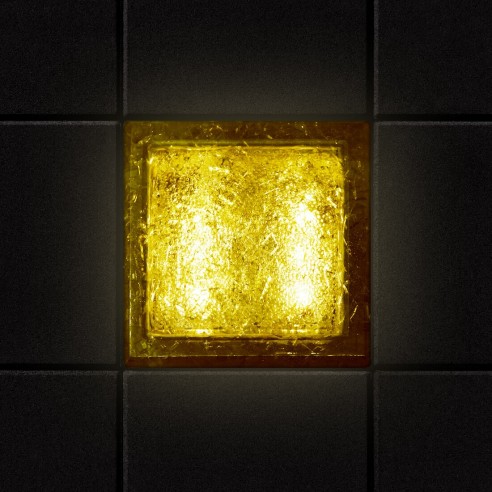 Светодиодная брусчатка Люмбрус LED Crystal 70x70 мм жёлтая IP69K